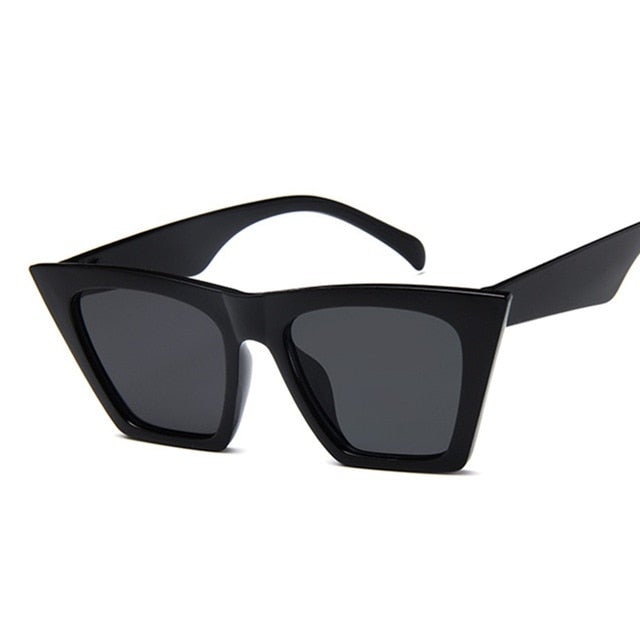 Classic Style Flat Gradient Lens Vintage cat Eye Sunglasses