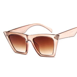 Classic Style Flat Gradient Lens Vintage cat Eye Sunglasses