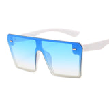 Retro Mirrored Lens Large Frame One Piece Shield Mask Sunglasses