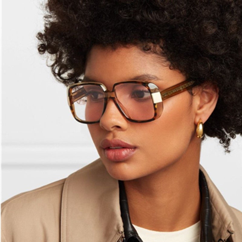 Big Frame Vintage Square Sunglasses