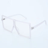 Vintage Oversized Gradient Flat Top Square Sunglasses