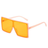 Oversized Gradient Lens Plastic Frame Square Sunglasses