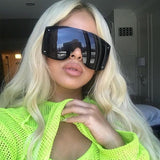 Rimless Metal Visor Sunglasses