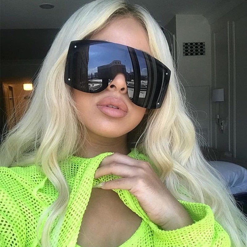 Rimless Metal Visor Sunglasses