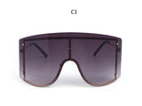 Rimless Metal Visor Sunglasses