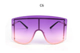 Rimless Metal Visor Sunglasses