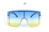 Rimless Metal Visor Sunglasses