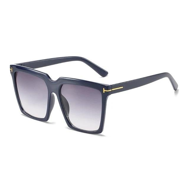 Gradient Letter Square Frame Sunglass