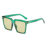 Gradient Letter Square Frame Sunglass