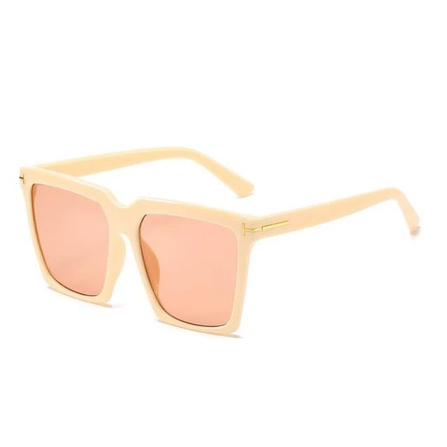 Gradient Letter Square Frame Sunglass