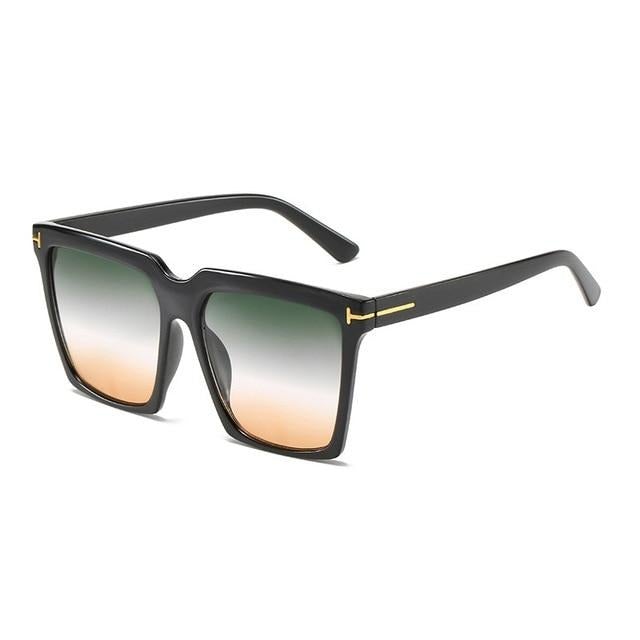 Gradient Letter Square Frame Sunglass