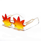 Lady Jane Design Gradient Mirror Lens Retro Rimless Sunglasses