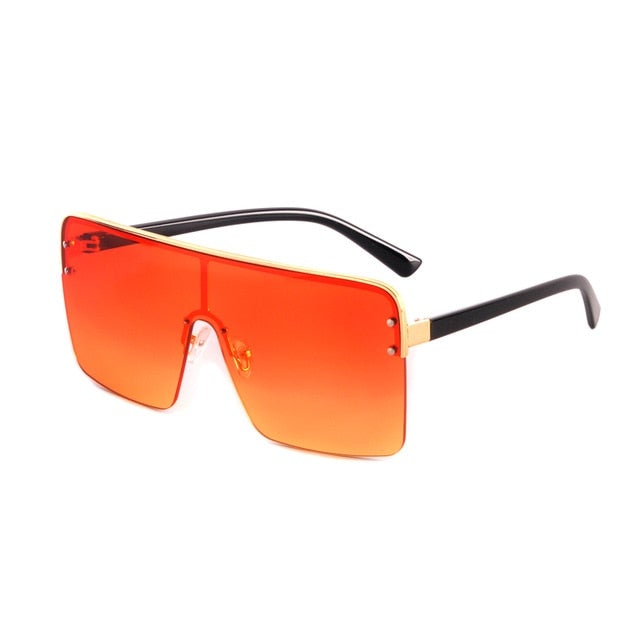 Oversized Vintage Gradient Square Sunglasses