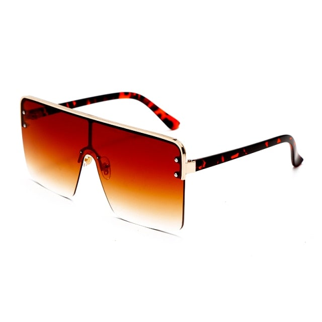 Oversized Vintage Gradient Square Sunglasses