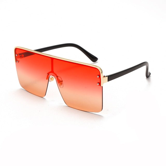 Oversized Vintage Gradient Square Sunglasses