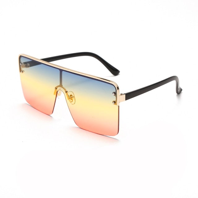 Oversized Vintage Gradient Square Sunglasses