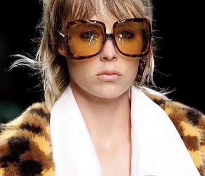 Oversized Tortoiseshell Square Sunglasses