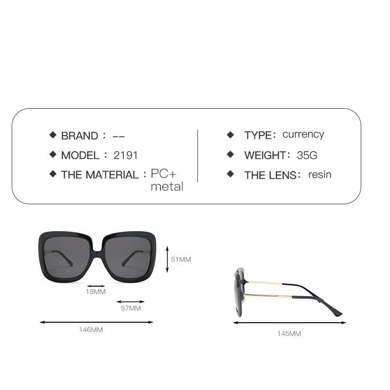 Oversized Tortoiseshell Square Sunglasses