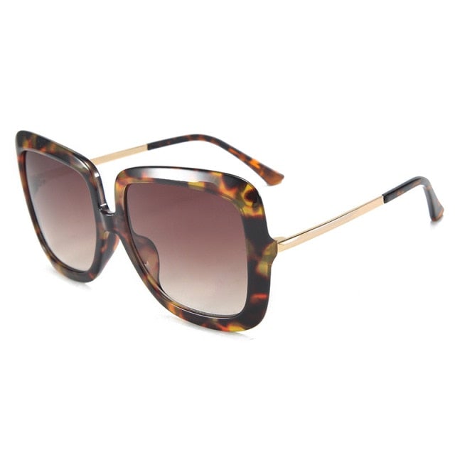 Oversized Tortoiseshell Square Sunglasses