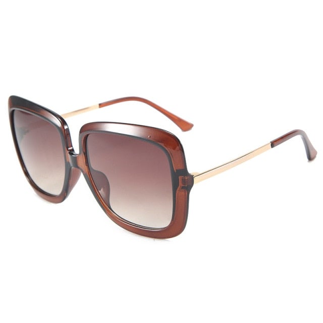 Oversized Tortoiseshell Square Sunglasses