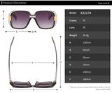 Big Frame Vintage Square Sunglasses