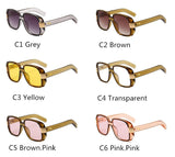 Big Frame Vintage Square Sunglasses