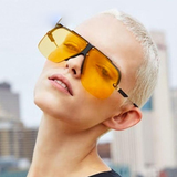 Half Frame Oversize Square Sunglasses