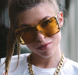 Oversized Lens Shades Vintage Square Sunglasses
