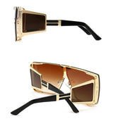 Oversized Lens Shades Vintage Square Sunglasses