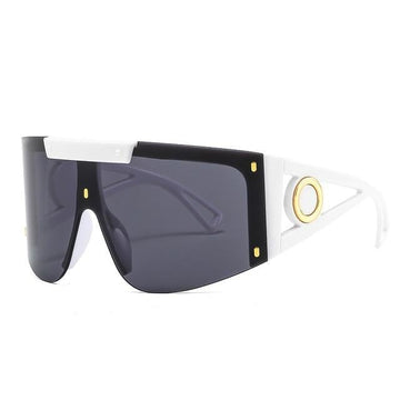 Oversized Vintage Arched Wide Leg Rimless Square Sunglass