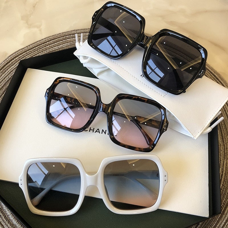 Vintage Big Frame Square Sunglasses