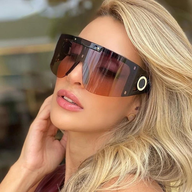 Oversize Square Visor Sunglasses
