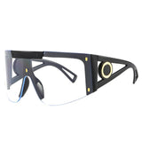 Oversize Square Visor Sunglasses