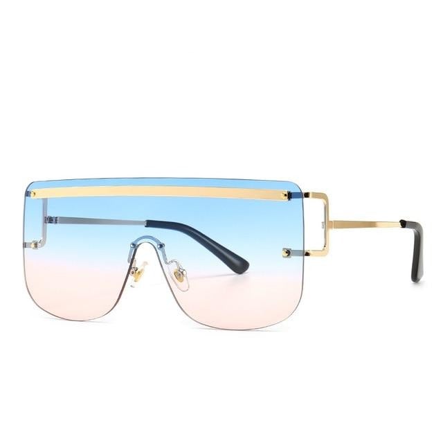 Rimless Alloy Flat Shade Sunglass