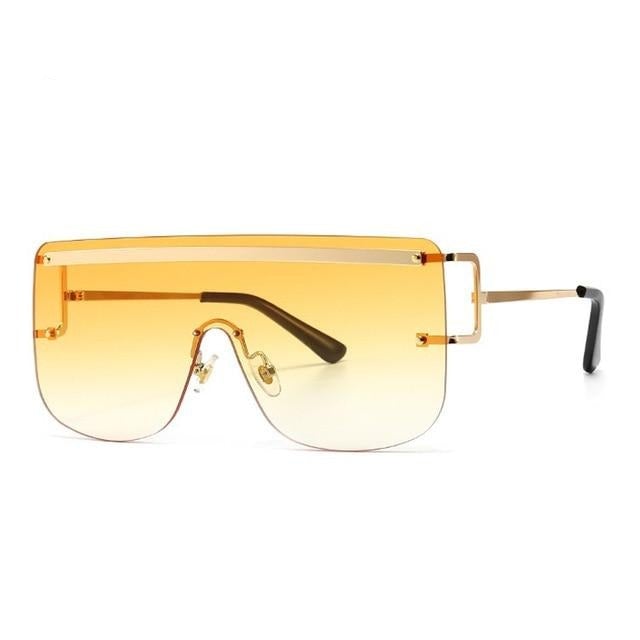 Rimless Alloy Flat Shade Sunglass