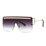 Rimless Alloy Flat Shade Sunglass