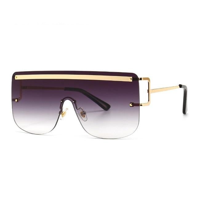 Rimless Alloy Flat Shade Sunglass