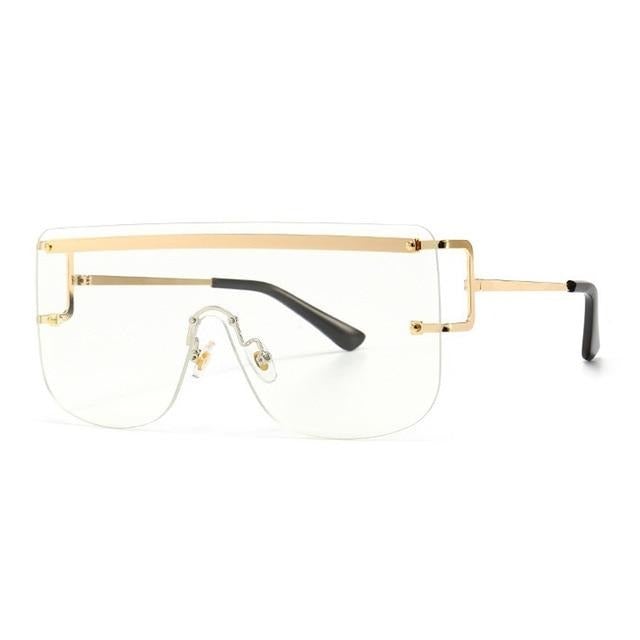 Rimless Alloy Flat Shade Sunglass