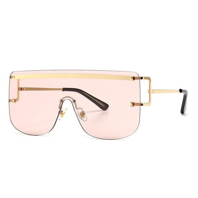 Rimless Alloy Flat Shade Sunglass