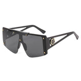 Vintage Rimless Flat Square Sunglasses