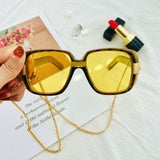 Big Frame Vintage Square Sunglasses