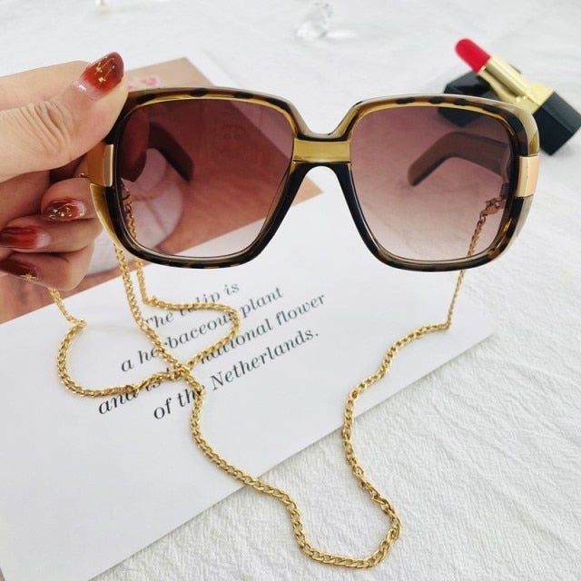 Big Frame Vintage Square Sunglasses