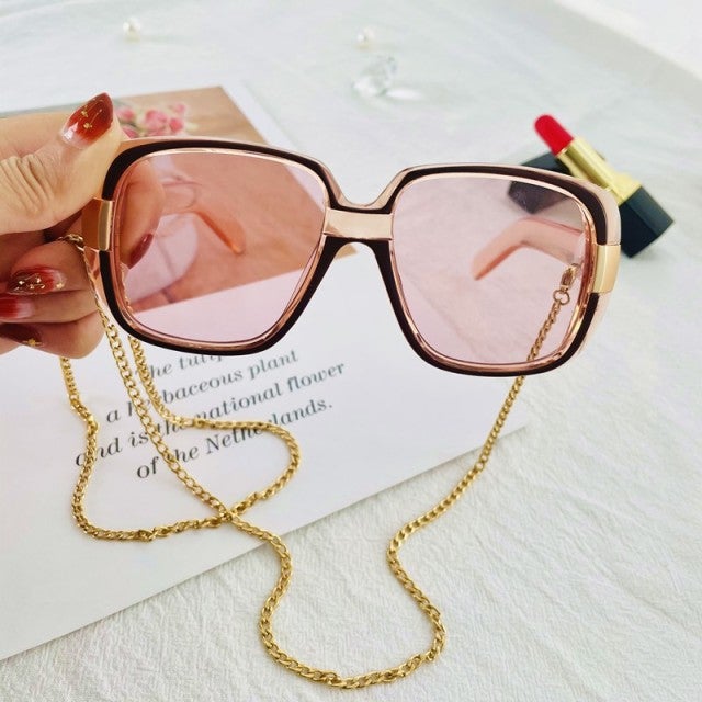 Big Frame Vintage Square Sunglasses