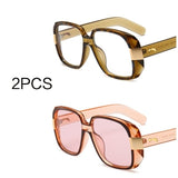 Big Frame Vintage Square Sunglasses
