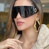 Oversized Windproof Shield Visor Sunglasses