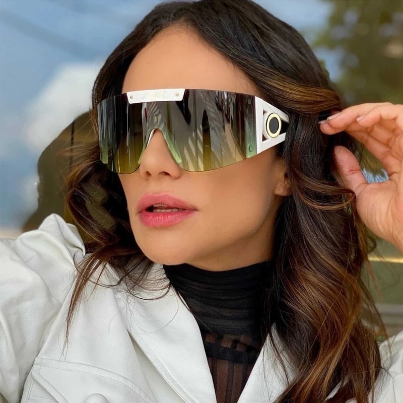 Oversized Windproof Shield Visor Sunglasses