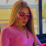 Rimless Oversize Square Sunglass