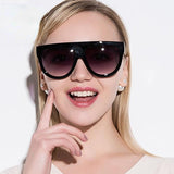 Flat Top Candy Lens Retro Sunglasses