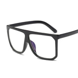 Half Rimless Flat Top Retro Sunglasses