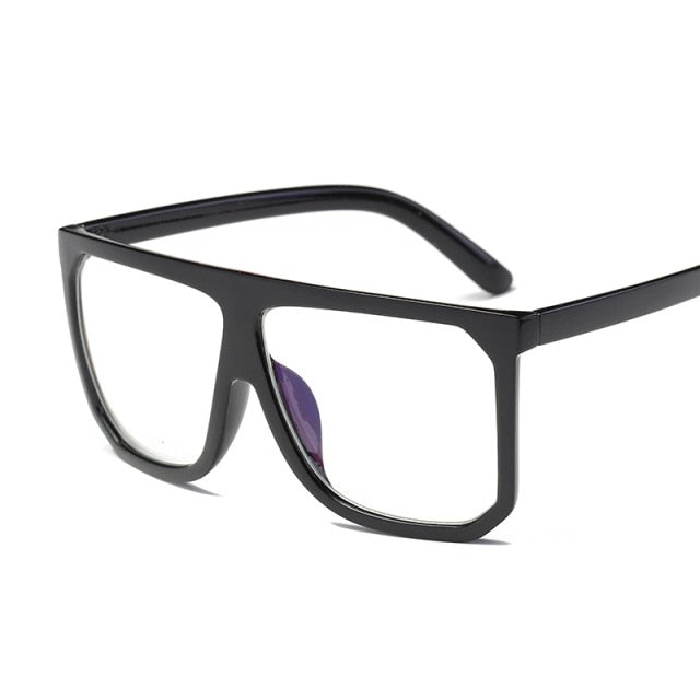 Half Rimless Flat Top Retro Sunglasses